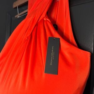 Donna Karan Vibrant Orange Dress